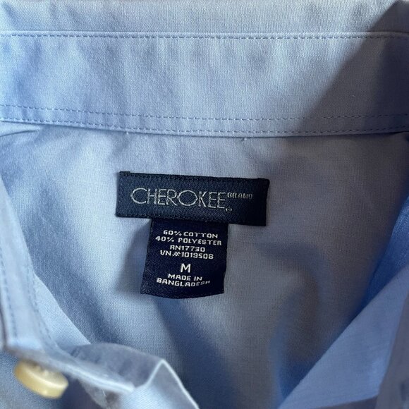 Cherokee Brand Boys Button Down Dress Shirt Blue Size M - Picture 3 of 11